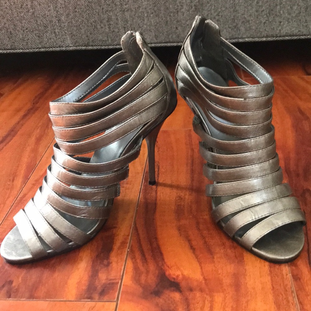 Michael Antonio Silver Heels Booties 7